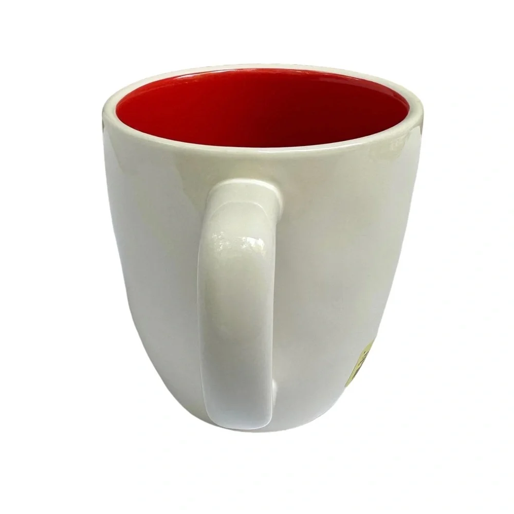 Rae Dunn LOVE Mug Coffee Tea White with Red Letters and Interior Dimples 2017 OG - Picture 5 of 12